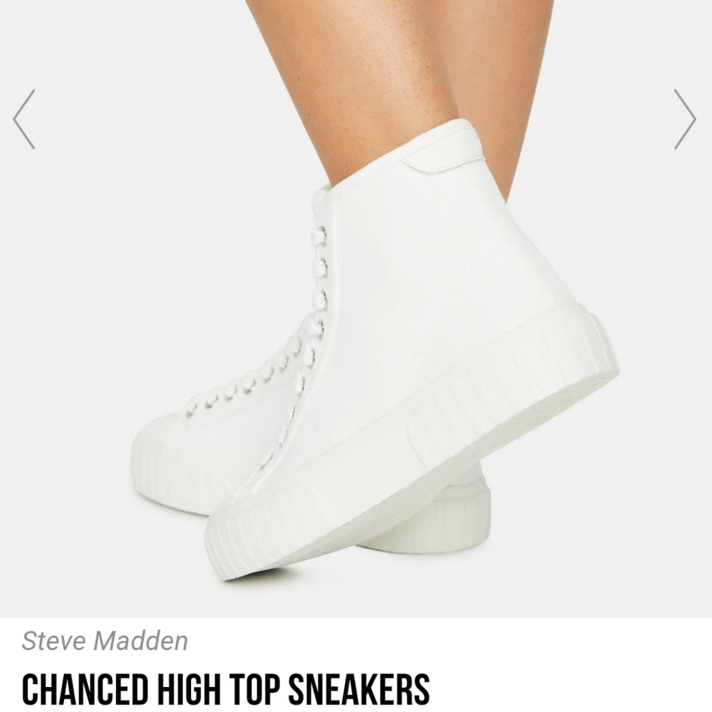 Steve Madden White High Top Sneakers